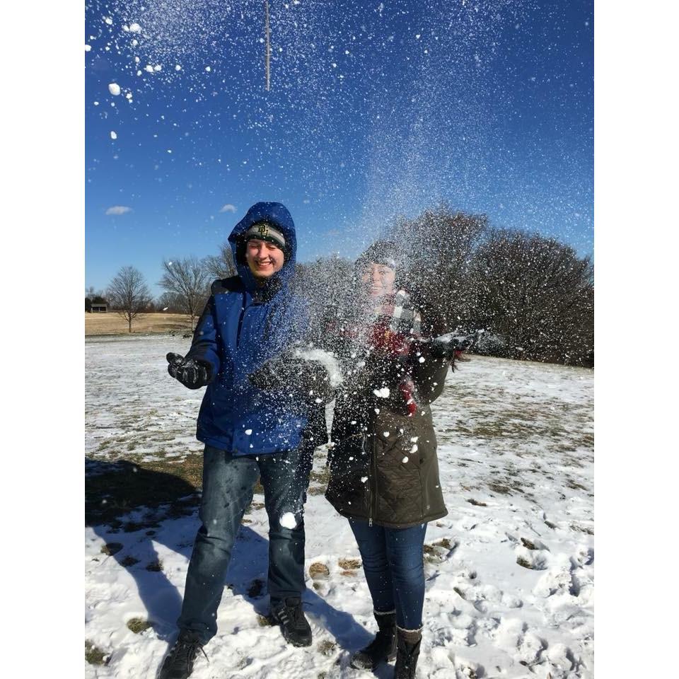 Playing the the snow in Washington D.C.