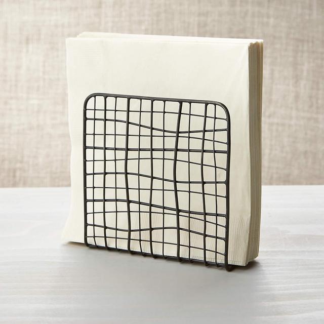 Crate and Barrel Bendt Iron Wire Napkin Holder