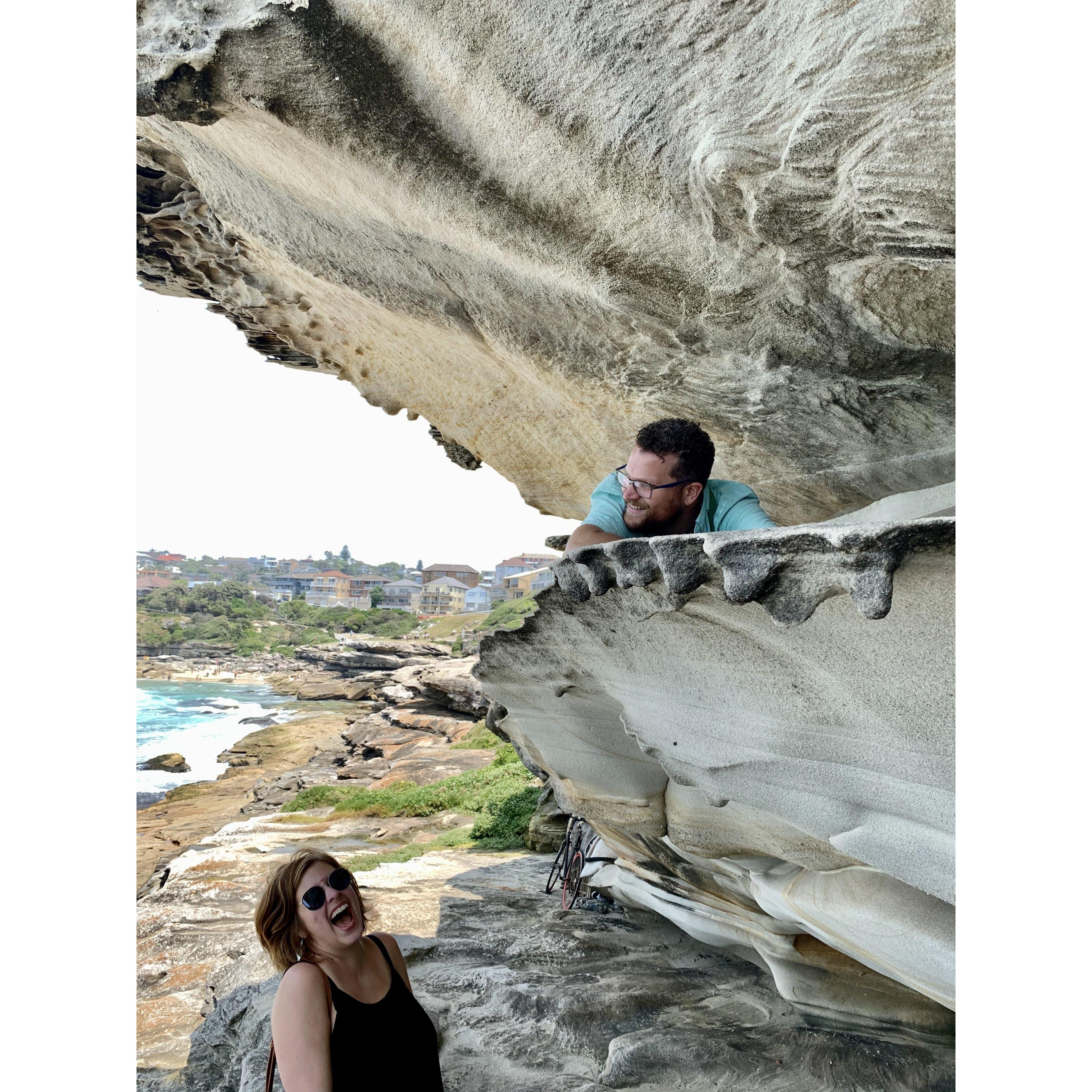 Daniel's rock climbing adventures in Bondi, 2019