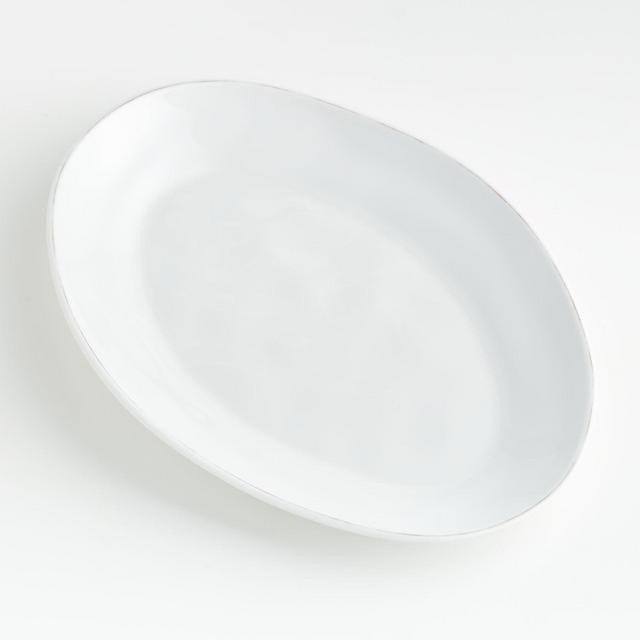 Marin White Melamine Oval Platter