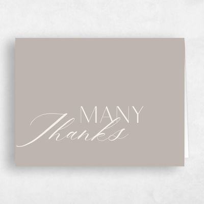 Greige, Brown Wedding Thank You - Zion Landscape