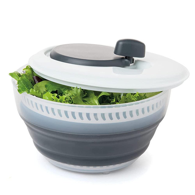 Prepworks by Progressive Collapsible Salad Spinner - 3 Quart (Gray)