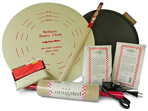 8 Piece Lefse Starter Kit, Non-stick Grill