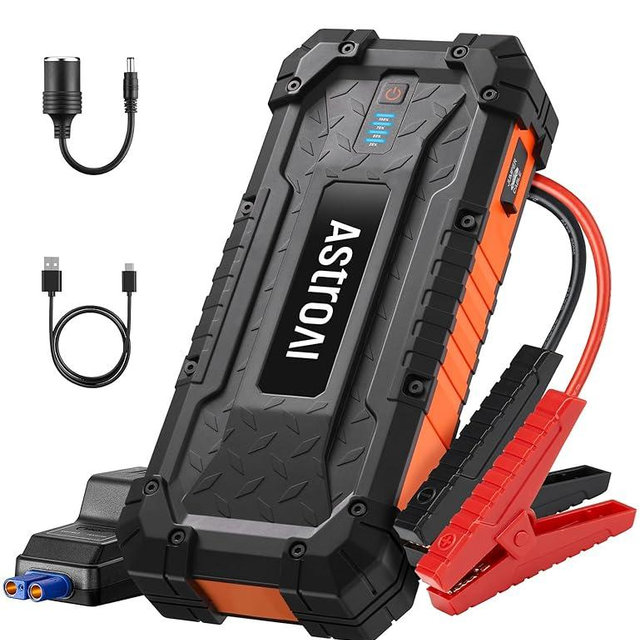 AstroAI S8 Ultra Battery Jumper Starter Portable, 4000A Car Jump Starter for Up to 10.0L Gas & 8.0L Diesel Engines, 88.8Wh Portable 12V Jump Box with USB Quick Charge and DC/Type C Port