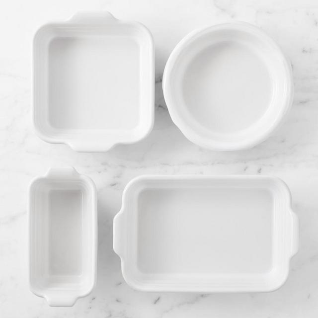 Emile Henry Potter Collection, Set of 4, Artisan Glaze White