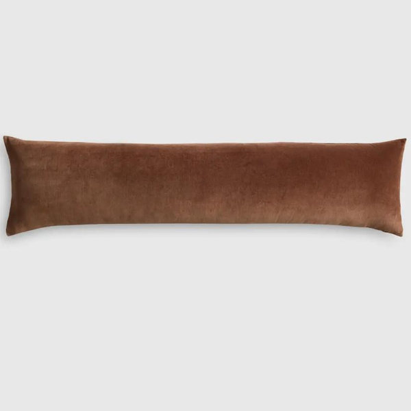 Cotton Velvet Oversized Lumbar Pillow Cover - Chestnut