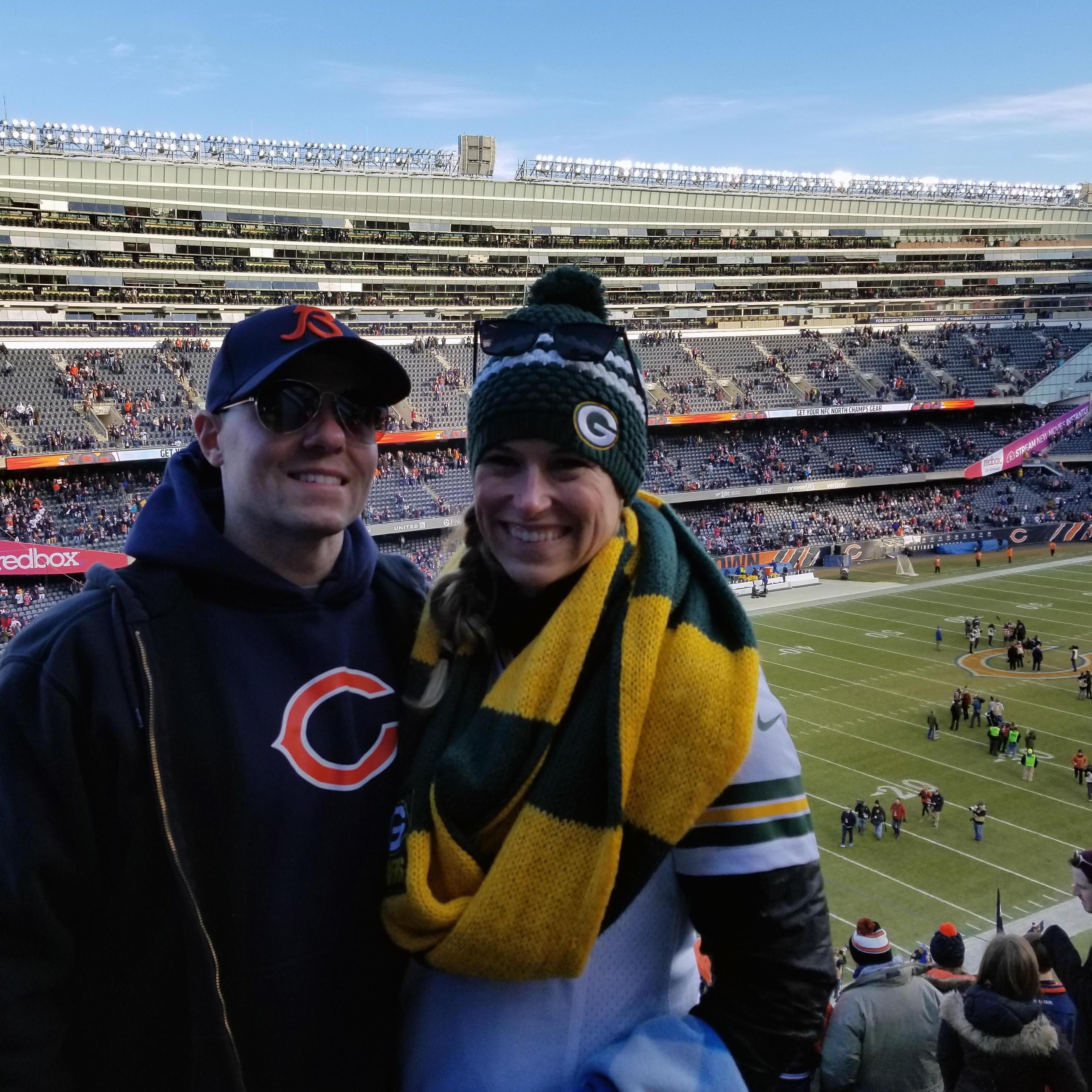 A friendly rivalry throughout our entire relationship (p.s. Packers lead in WINS)