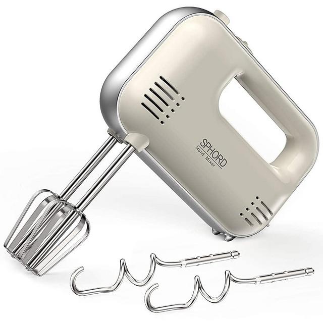 [2020 LATEST] Hand Mixer Electric, Utalent 150W Multi-speed Hand Mixer with Turbo Button, Wire Beaters, Whisk and Bowl Res, Easy Eject Button and 4 Attachments (Beaters and Dough Hooks)