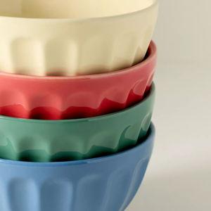 The Latte Stoneware Cereal Bowls, Set of 4: Amelie Edition