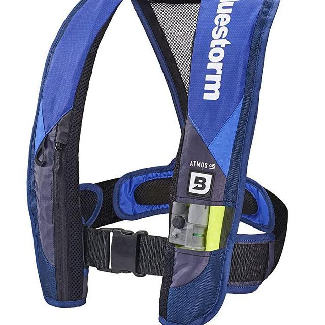 Bluestorm Gear Atmos 40 Automatic/Manual Inflatable PFD Life Jacket for Adults | US Coast Guard Approved (Navy Blue)