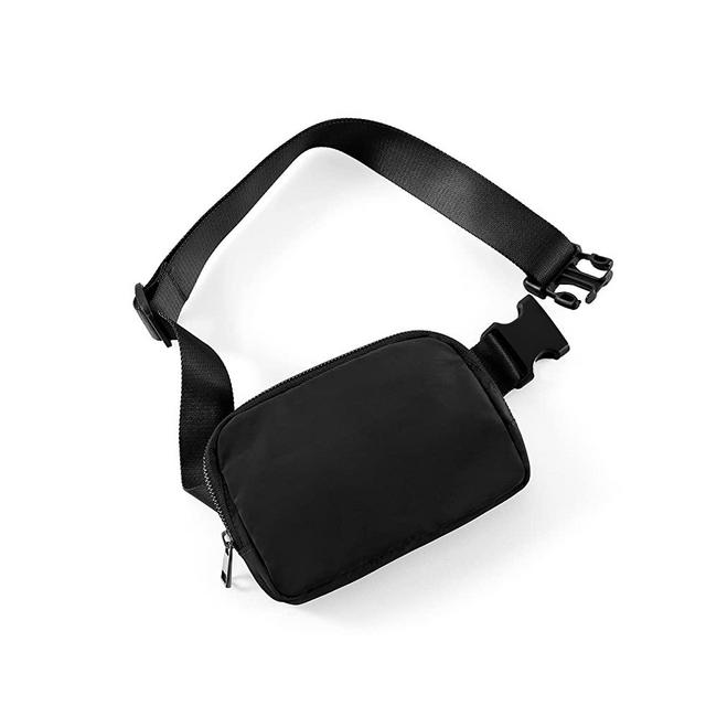 ODODOS Unisex Fanny Pack with Adjustable Strap Small Waist Pouch for Travel Workout Running Hiking, Black