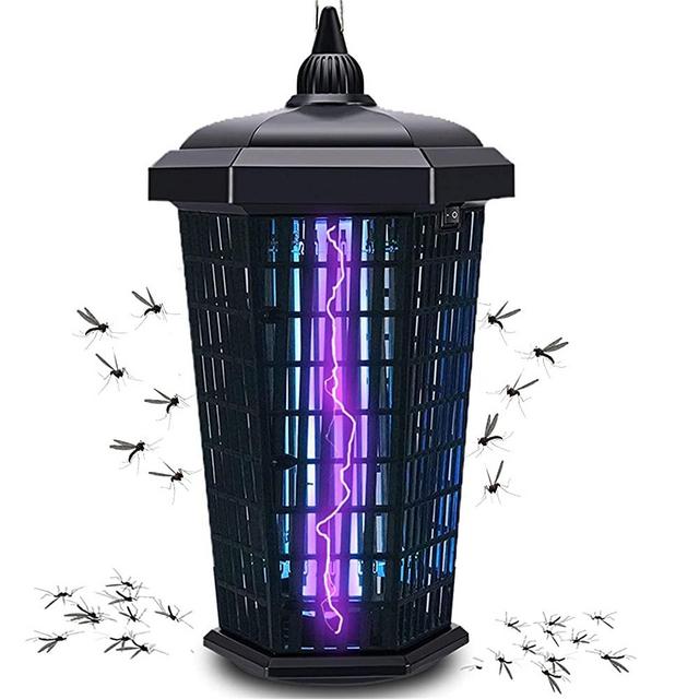 Bug Zapper Outdoor Mosquito Trap Fly Killer, 4200v Electric Insect Lamp Catcher 30W Powerful for Flies Waterproof - Electronic Light Bulb for Garden, Backyard, Patio Large, Home, 1 Acre, Plug in