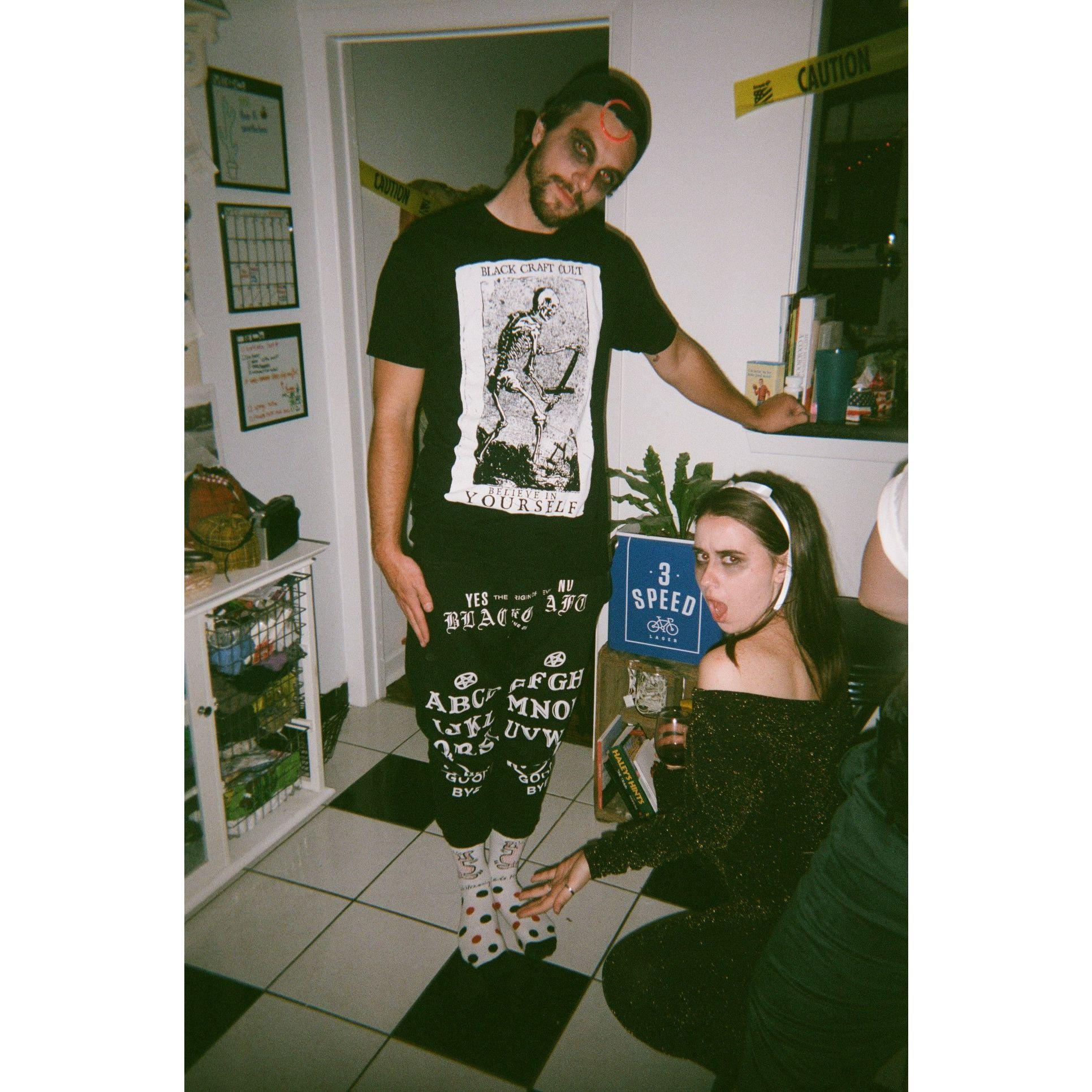 Halloween 2019! Lizzie showing off Jesse's 3rd costume change of the night - his regular clothes!