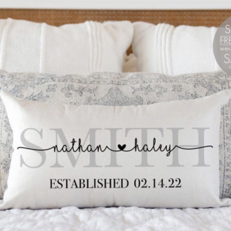 Custom engagement gift, gift for couple, Wedding gift, gift for bride, Wedding Gifts, Wedding Gifts for Couple, Custom Pillow