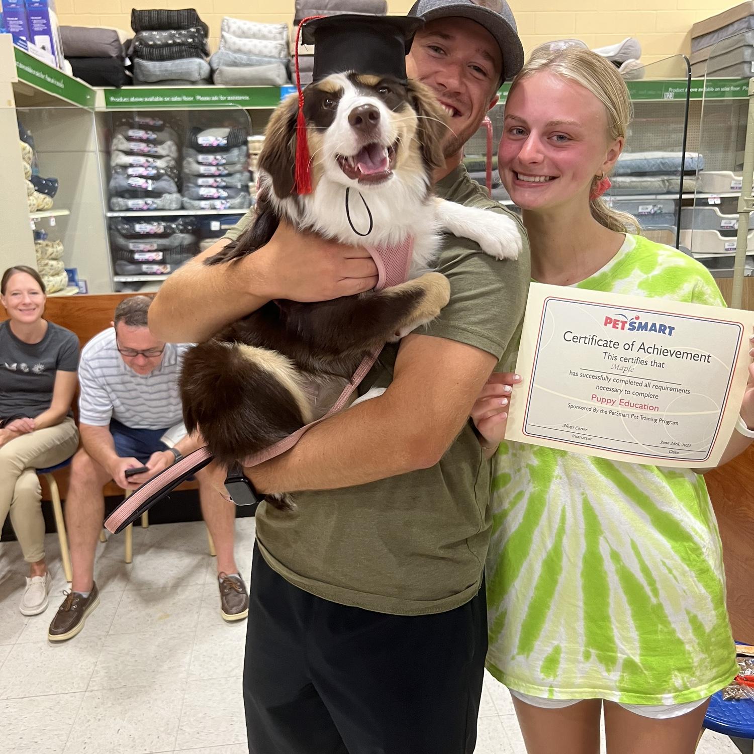 Proud dog parents - Maple completed beginner training
June 28th, 2023
