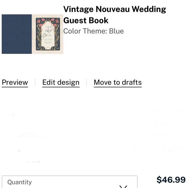 Personalized Vintage Nouveau Wedding Guest Book - TheKnot.com