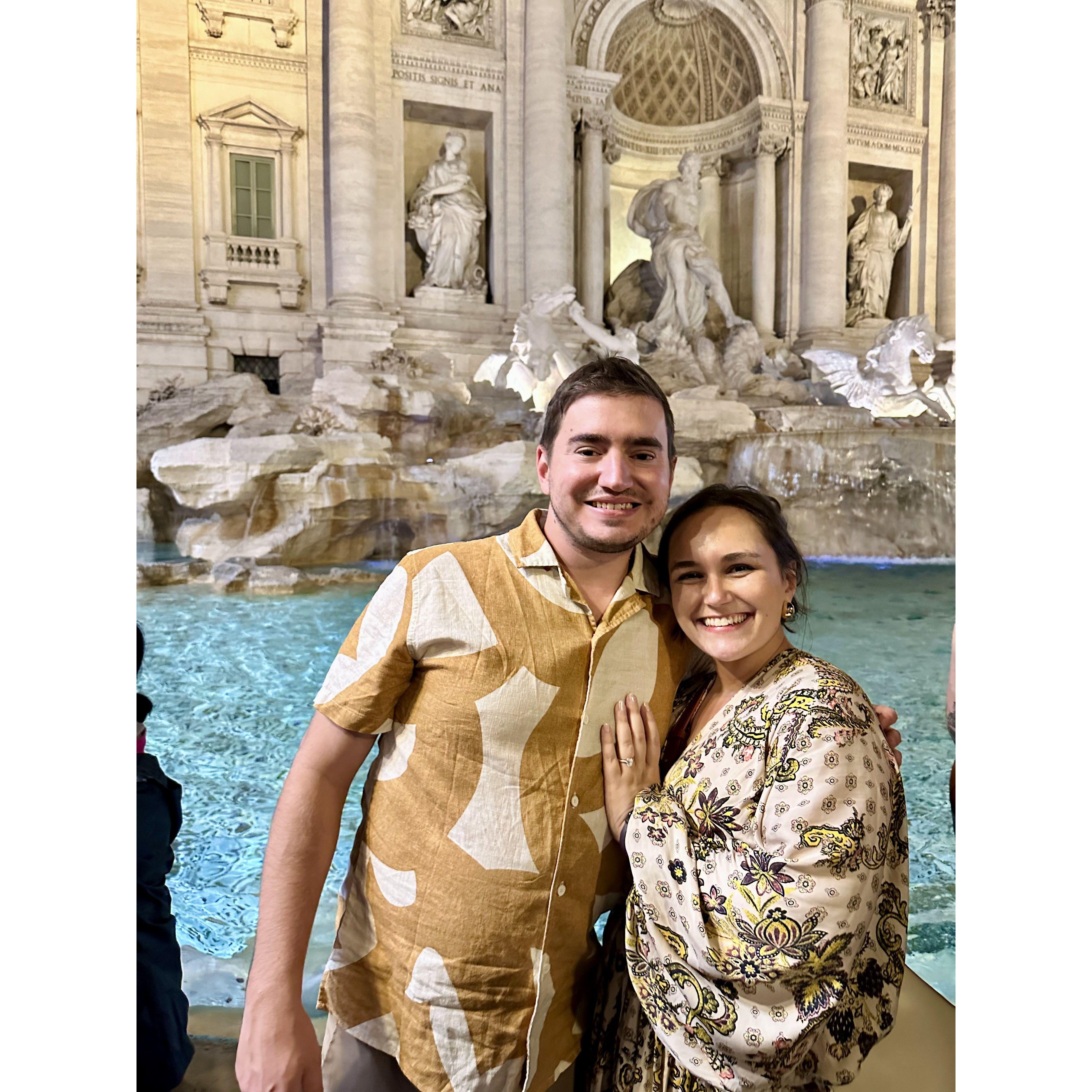 the Trevi Fountain in Rome