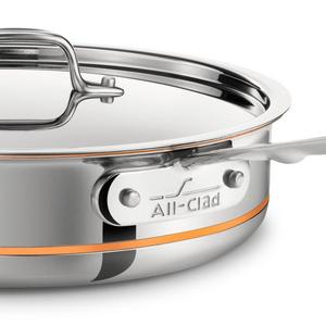 All-Clad 6404 SS Copper Core Saute Pan, 4-Quart, Silver