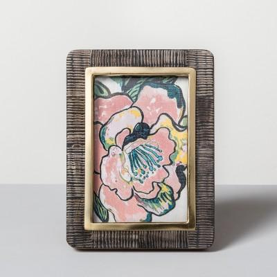 Scratched Bone Photo Frame Dark Brown 4"x6" - Opalhouse™