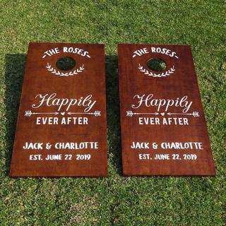 Wedding Theme Regulation Size Cornhole Game Set