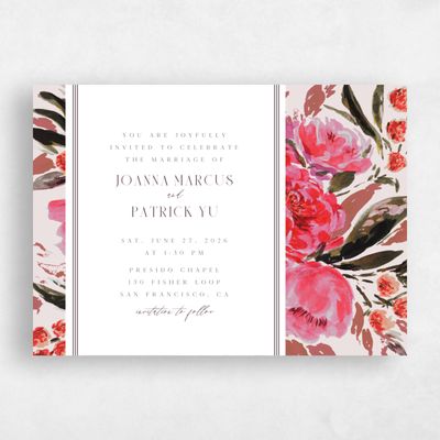 Light Mauve, Purple Wedding Invitation - Waverly Landscape