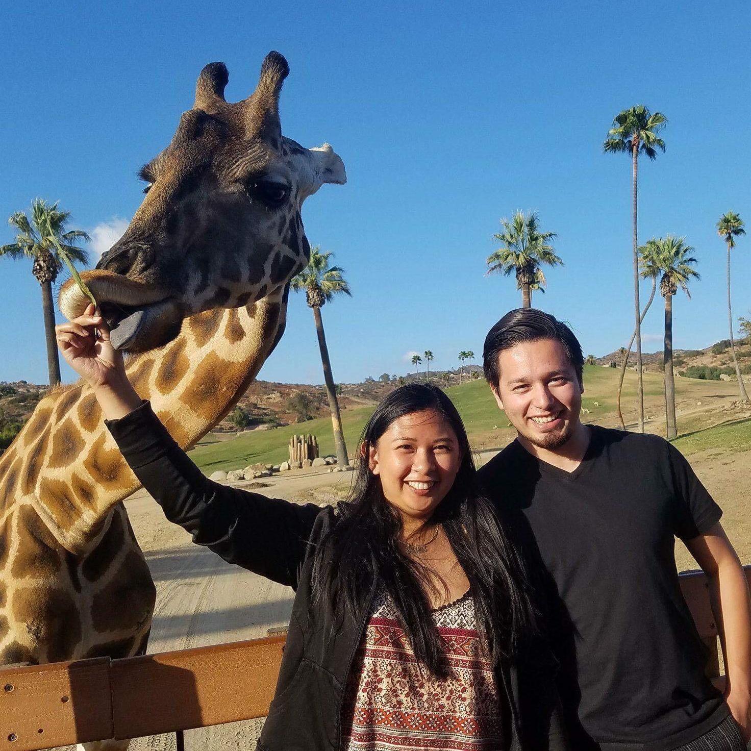 September 2017: San Diego Zoo Safari Park
A couple of seconds after this a giraffe tried to eat Riza’s hair.
