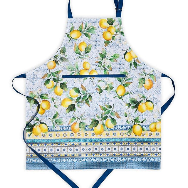 Maison d' Hermine 100% Cotton Kitchen Apron with an Adjustable Neck with Long Ties for Women Men Chef
