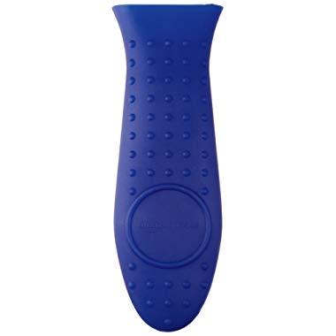 AmazonBasics Silicone Hot Skillet Handle Cover Holder, Blue