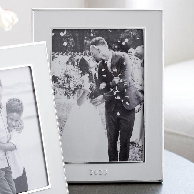 Dated Enamel Frame 2023, 5"x7" - White