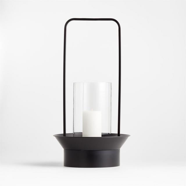 Morocco Black Metal Lantern 32.25"