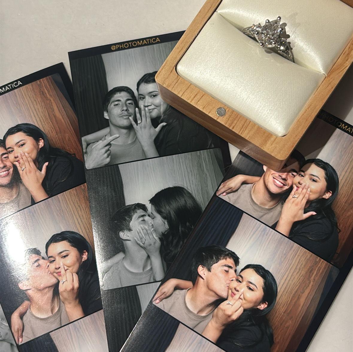 1/3/26: The next day we searched all of Austin for a photo booth to take these pictures! It was how we announced it on Instagram.