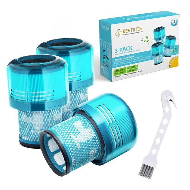 Dyson V15 Filter, 3-Pack Premium True HEPA Replacement Filters Compatible with Dyson V15 Detect, V15 Detect Absolute, V15 Submarine, V15 Detect Filter, V11 Animal Filter, V11 Filter, Part no 970013-02