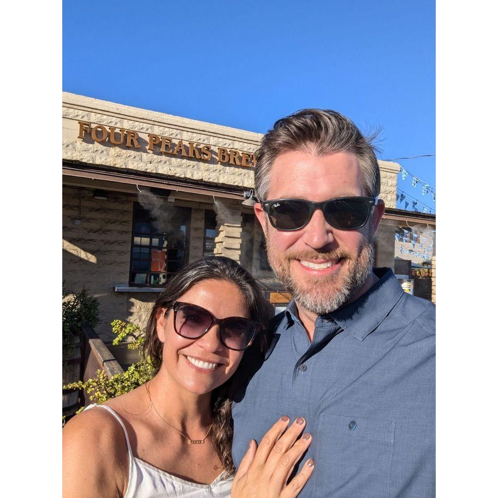 2024: Cam and Laura visited his sister-in-law's favorite brewery from college.