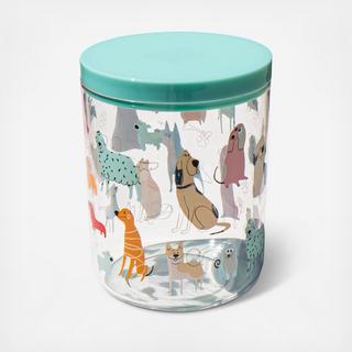 Dog Whimsy Treat Jar with Lid