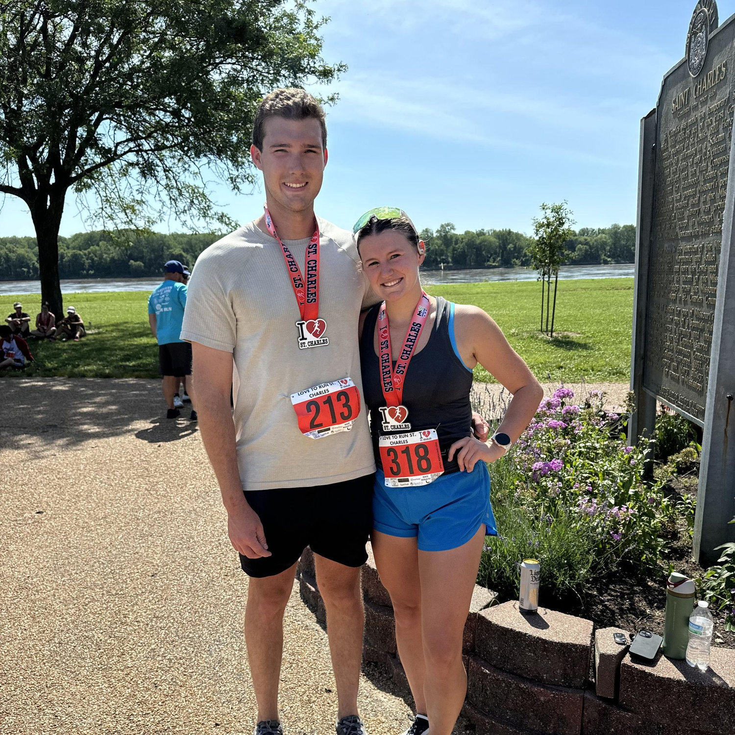 Somehow convinced Blake to run a half marathon with me. He has not run since