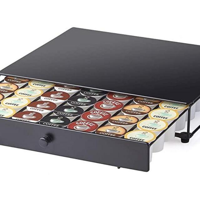 Nifty Under the Brewer Coffee Pod Storage Rolling Drawer for K-Cup. Holds 42 Coffee Pods