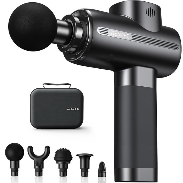 RENPHO Active 2 Massage Gun Deep Tissue, Fathers Day Dad Gifts, Percussion Handheld Neck Massager FSA Eligible, Electric Mini Back Massagers with Carry Case for Athletes Men Women, HSA