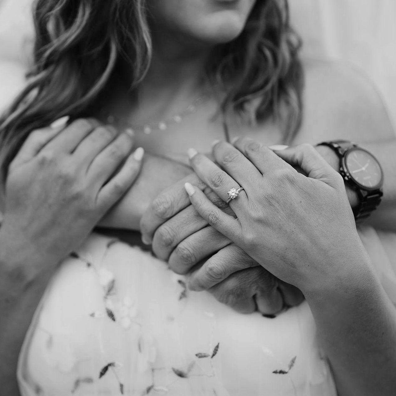 One of the brides favorite detail shots from their engagement photos.