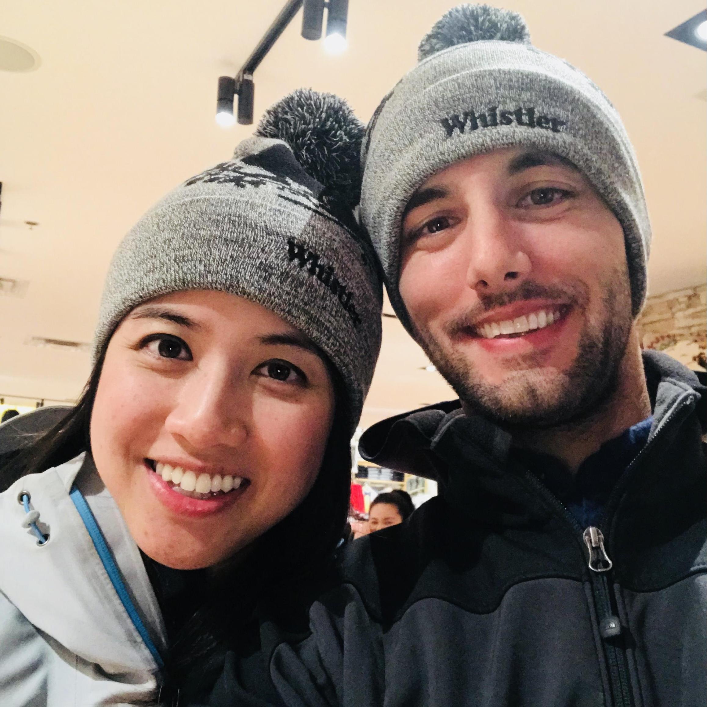 Our first trip together was for Gene's birthday in 2017 at Whistler, Canada. We spent the weekend snowboarding with all of his close friends
