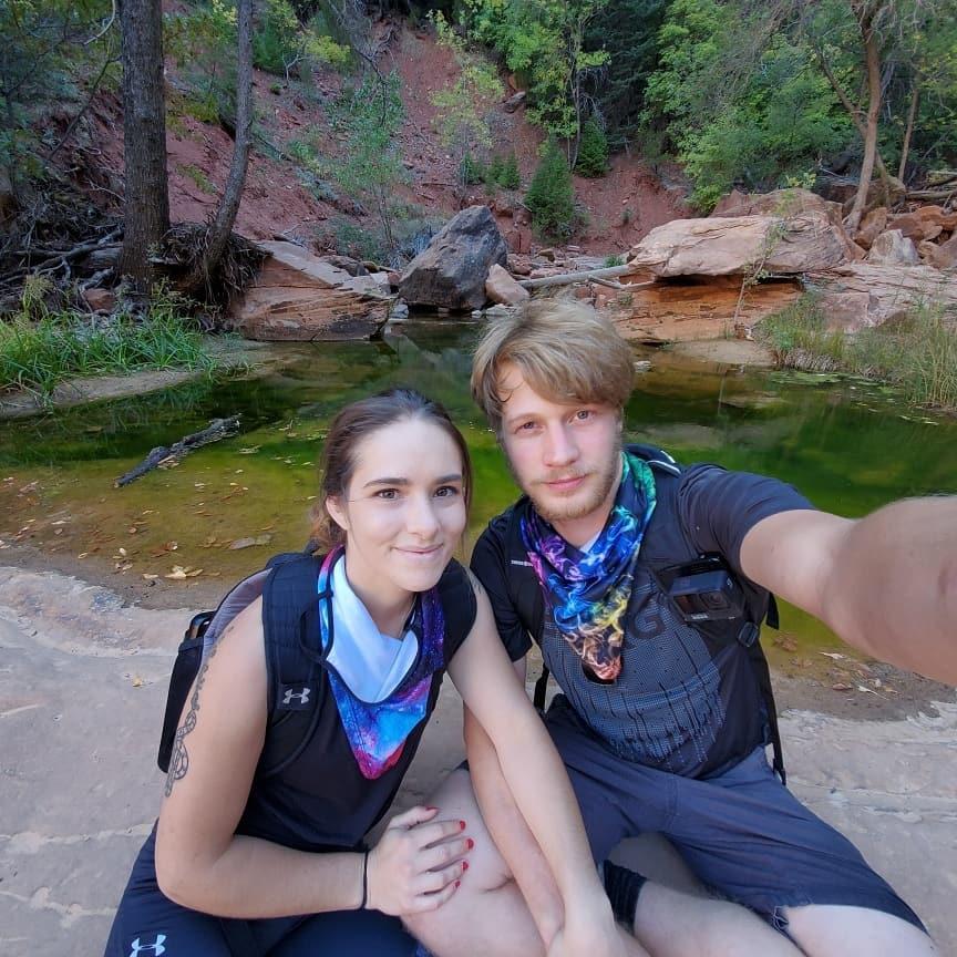 Hanging out at the Emerald Pools at Zion National Park