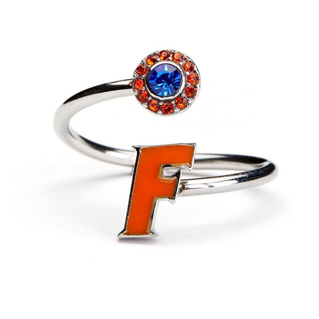 Stone Armory University of Florida Ring | Florida Gators Ring - Orange Block F with Crystal | Officially Licensed University of Florida Jewelry | UFL Gators | University of Florida Gifts