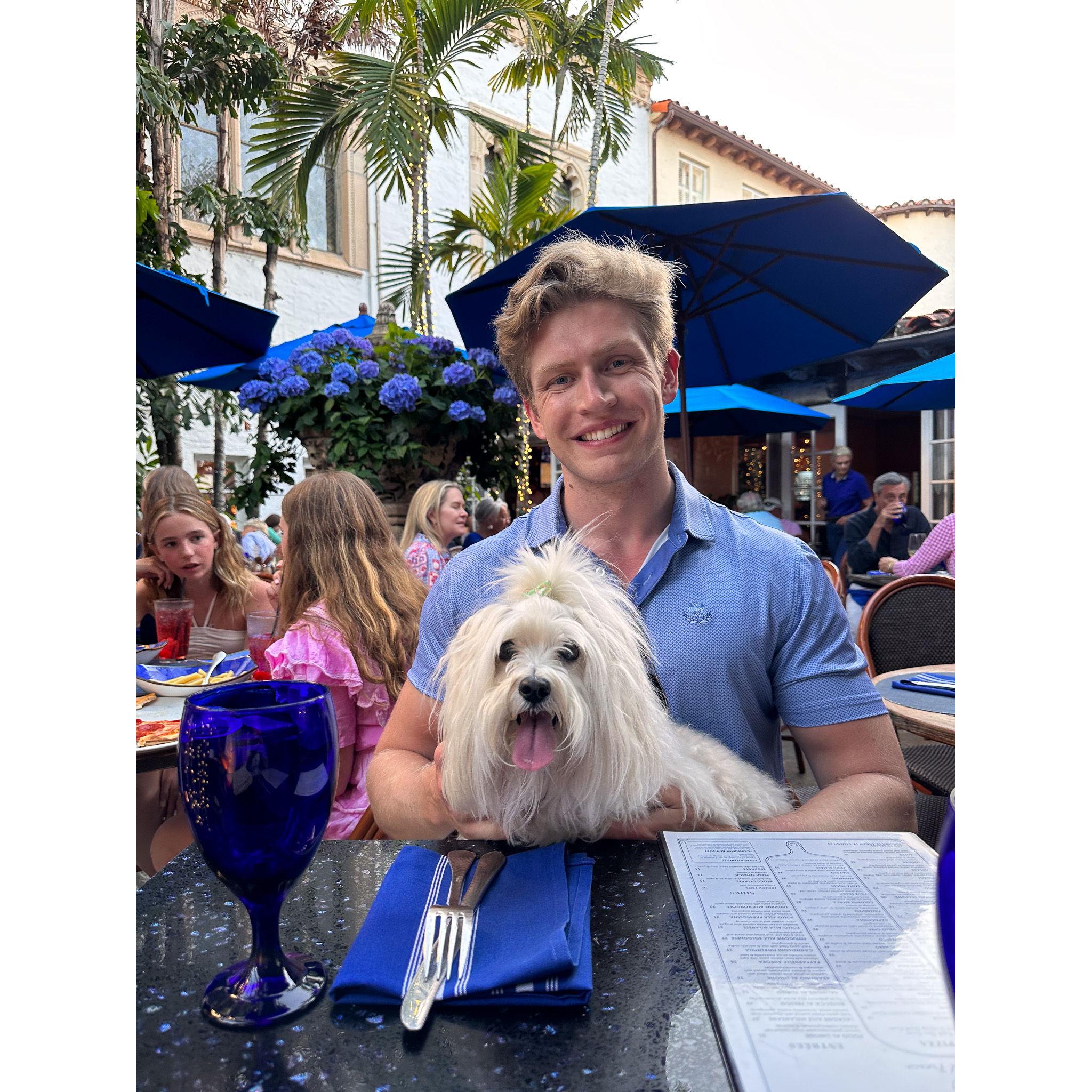 Our first date at Pizza Al Fresco together. Needless to say—Tinker Bell approved!