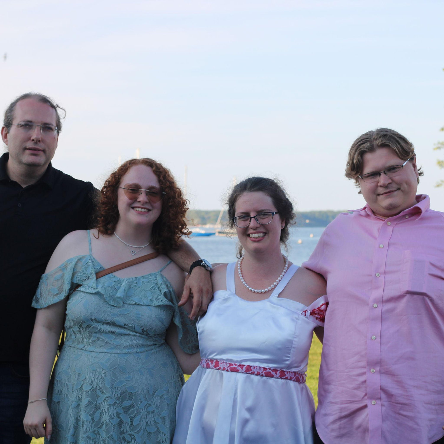 Nate, McKayla, Cassie, & Dom at Cassie's Wedding.