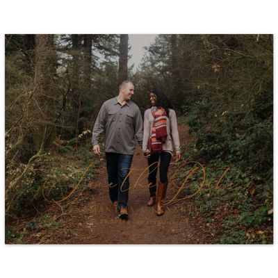 Dark Ochre, Brown Wedding Digital Save the Date - Mapleton Photo