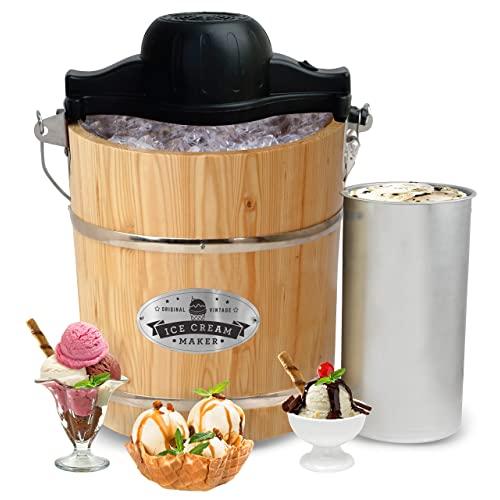 Maxi-Matic Ice Cream Maker, 4-Quart, Pine