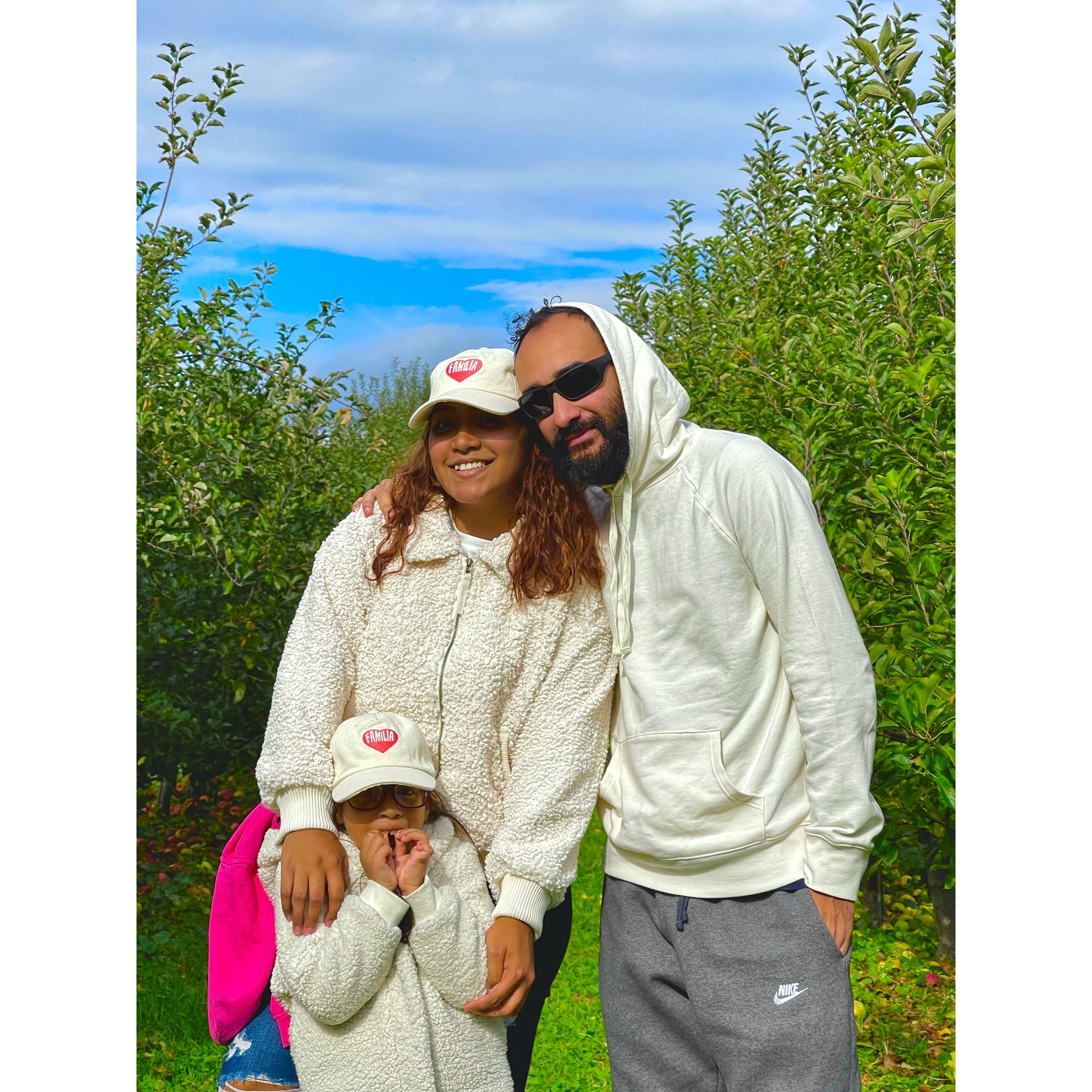 Our first time apple picking