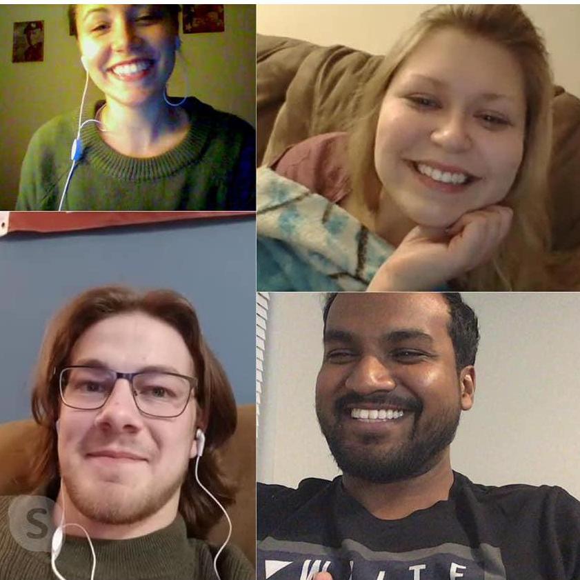 COVID was definitely a year of virtual dates! So grateful that my future husband and I got to spend time with my future matron of honor with her future husband!