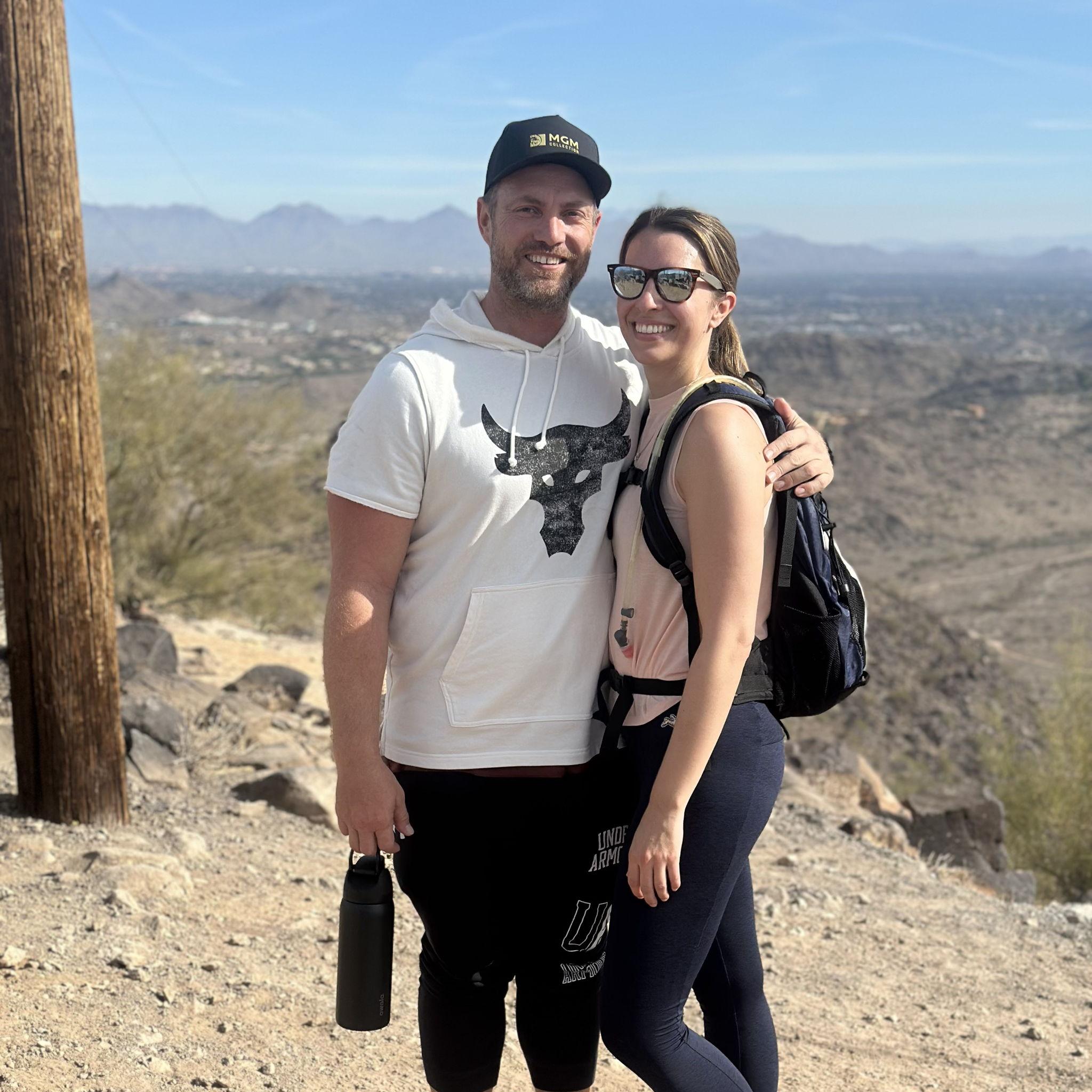 Our first picture together hiking North Mountain