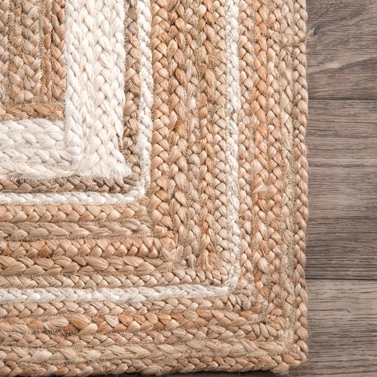nuLOOM Rugs, Braided Rikki Border Jute Rug | Zola