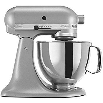 KitchenAid KSM150PSSM Artisan Series 5-Quart Stand Mixer, Silver Metallic [Discontinued]